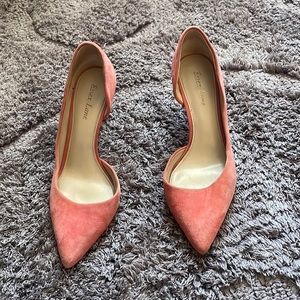 Essex Lane - Women’s Peach Pink Faux Suede Pumps in Women’s Size 8M